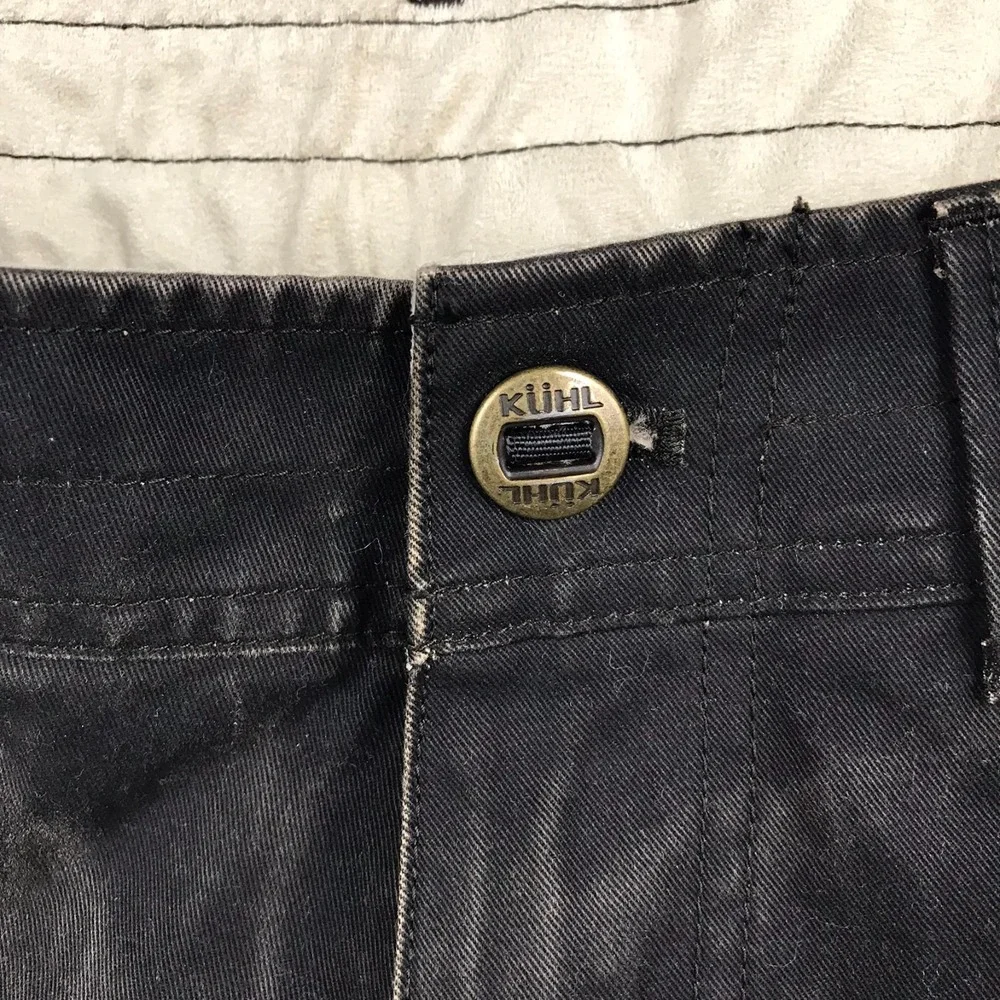 Kuhl Hot Rydr Pants Mens 32x34 Black Vintage Patina Dyed Fleece‎ Lined Gorpcore